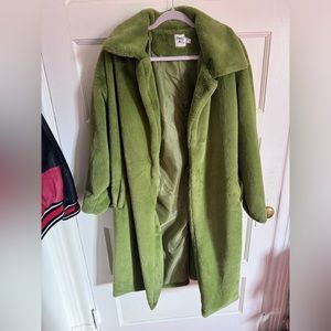 Green Faux Fur Jacket